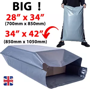 More details for xxl postal post packaging bags plastic parcel packing postage self seal xl big !