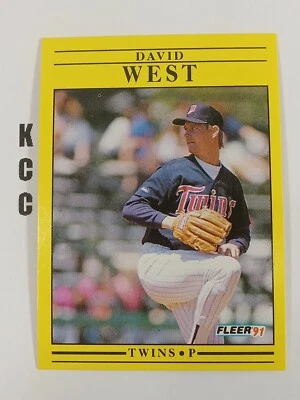 1991 Fleer MLB Baseball Minnesota Twins #627 David West - Image 1 of 2