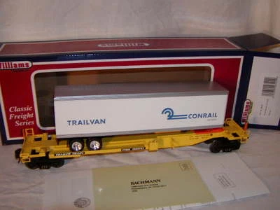 Williams Bachmann 48402 Flat Car Front Runner w Trailer Conrail O MIB New Sealed - Image 1 of 4