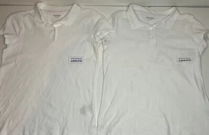 Girls White Old Navy Short Sleeve Polo Shirts 2 NWT XL 14/16 - Picture 1 of 5