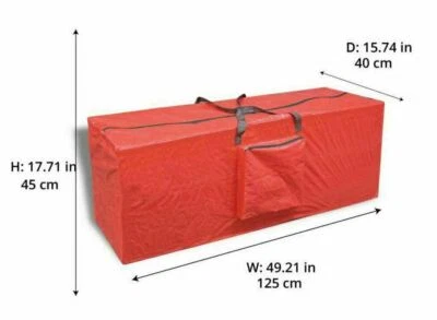 HEAVY DUTY RED CHRISTMAS TREE STORAGE BAG - SUITABLE XMAS TREE UP TO 7FT - Image 1 of 3