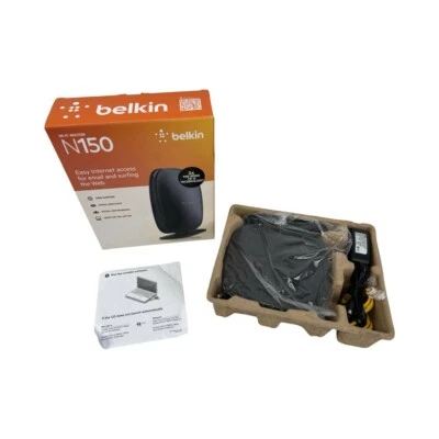 Belkin N150 Wireless/Wi-Fi Router. Pre Owned.  2.4 GHz Easy Internet 4 port - Image 1 of 4