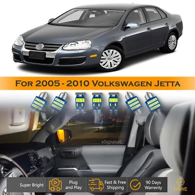 11x Ultra White LED Lights Interior Package Kit For 2005 - 2010 Volkswagen Jetta - Image 1 of 4