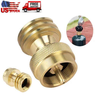 Solid Brass Steak Saver Propane Tank Adapter 1lb to 20lb Grill Bottle Converter - Image 1 of 4
