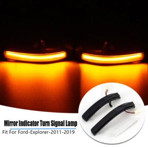 Dynamic LED Side Mirror Turn Signal Lights Lamp Pair For Ford Explorer 2011-2019 - Foto 1 di 13