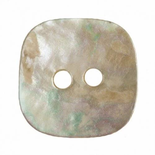 Hemline Square Shell Buttons Cream - per pack of 6 - Image 1 of 1