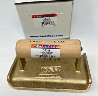 1 New Kraft Tool Bronze Hand Edger w/ Wood Handle CF318 6" x 3" x 3/8" - Image 1 of 4