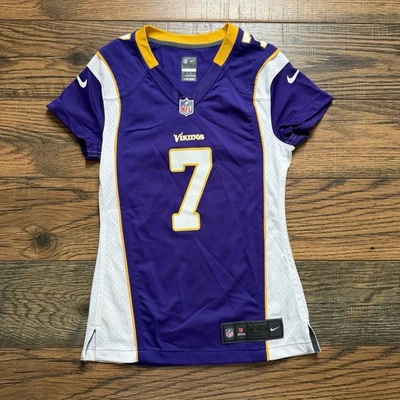Camiseta para mujer Nike On Field Minnesota Vikings Christian Ponder #7 XS púrpura Foto 1 de 4