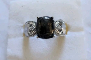 Matrix Russian Black Shungite Ring Size 9 - Picture 1 of 8