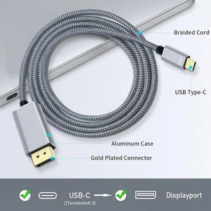 USB-C to DP1.4 8K60Hz Adapter Cable for Laptop to Displayport Monitor - Afbeelding 1 van 12
