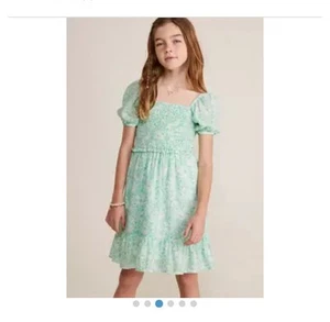 Vineyard Vines Girls Puff Sleeve Smocked Dress M 10-12 - Picture 1 of 9