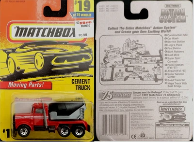 Matchbox #19 Peterbilt Cement Truck - red / black drum   LC - Image 1 of 2