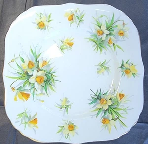 Hammersley Bone China DAFFODIL England Gold Bread Dessert Cake Plate(s) 6.25" VG - Picture 1 of 3
