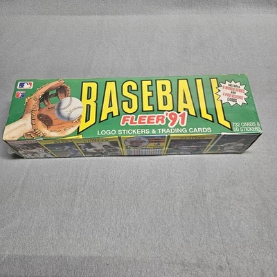 Juego completo de béisbol Fleer 1991 sellado de fábrica 732 tarjetas y 50 pegatinas Foto 1 de 4