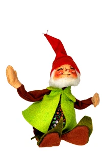 Annalee Elfe Wichtel Puppe 9 Zoll Weihnachtsfigur Vintage 1979 Mobilitee USA - Bild 1 von 2
