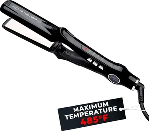 MQ Hair - Professional Titanium Flat Iron 480°F Turbo - Bivolt, Anatomic Design, - Picture 1 of 12