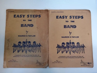 批量 2 件 1930 年代 Easy Steps to the Band 乐谱 适用于 Cornet & Mellophone — 第 1/4 张图片