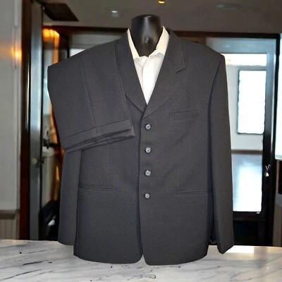 Traje de 2 piezas Jai Shri Ram para hombre 44R gris liso 4 botones sin ventilación Foto 1 de 4