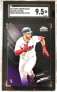 2021 Topps Chrome Black #33 RYAN JEFFERS Purple Refractor /150 Rookie RC SGC 9.5 - Picture 1 of 3