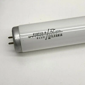 RARE Sylvania F15T12/B Blue Fluorescent 15-Watt Lamp Light Bulb 15W 18" - Picture 1 of 10
