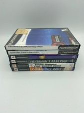 Lot Of 6 PS2 Video Game Family Feud FIFA Spider Man Tiger Woods PGA Tour