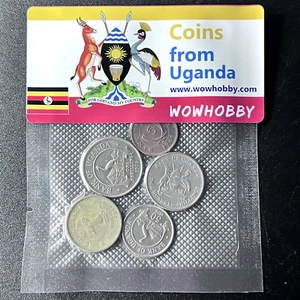 Ugandan Coins 🇺🇬 5 Unique Random Coins from Uganda for Coin Collecting 🇺🇬 - Picture 1 of 3