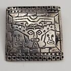 Vintage Peruvian Design Sterling Silver Pin Brooch