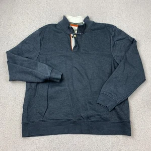 Orvis Pullover Fleece Heather Sweatshirt Men's XXL Gray Mock Neck Long Sleeve - Picture 1 of 7