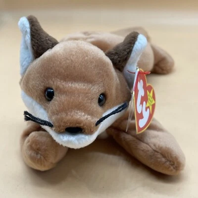 Sly the Fox Ty Beanie Baby 1996 Retired White Belly Plush with Tag Vintage Toy - Image 1 of 4