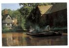 Coal barge boat ~ Bridgewater Canal ~ Worsley England ~ 1965 postcard