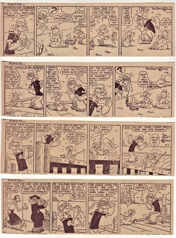 Popeye by Tom Sims & Bela Zaboly - 21 daily comic strips from Nov. & Dec. 1950 Cover