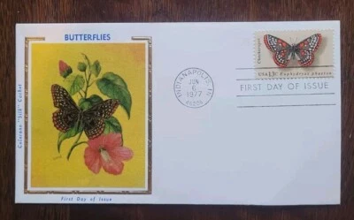 US FDC # 1713 Butterflies Chekerspot 1977. - Image 1 of 4
