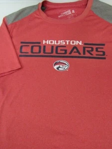 Campus Heritage Houston Cougars Mens sz XL Polyester Tee Short Sleeve Red - Picture 1 of 5