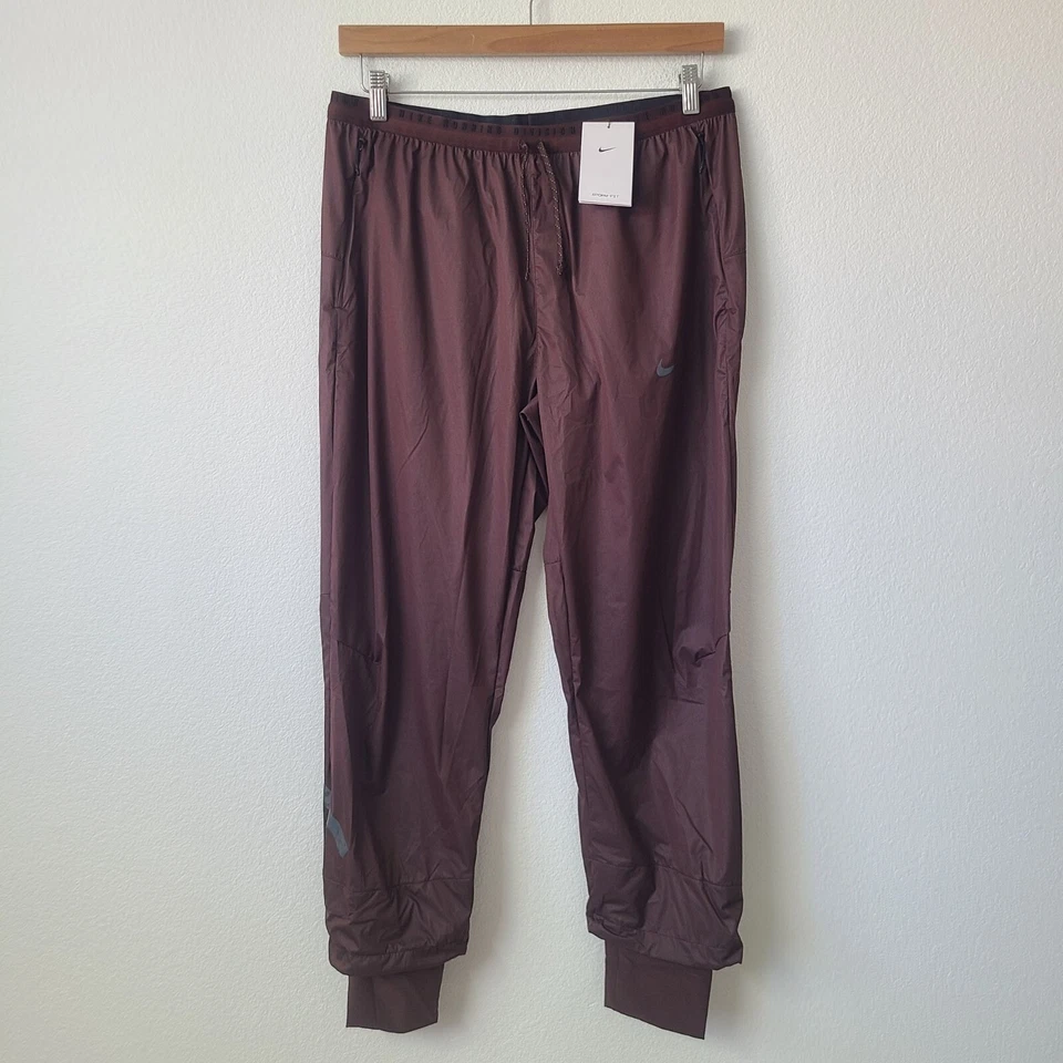 L Nike Running Division Phenom Storm-Fit Joggers Pants Brown FB8542-227 Men