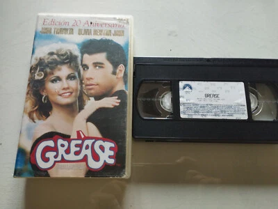Grease John Travolta Olivia Newton 20th Anniversary Edition VHS Tape Spanish - Image 1 of 4