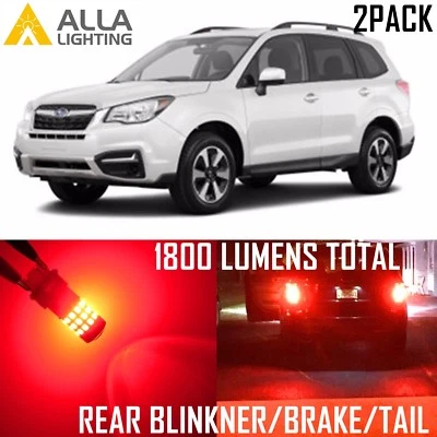 Luz intermitente de luz de señal de giro trasera Allá Lighting bombillas LED rojas para Subaru Foto 1 de 4