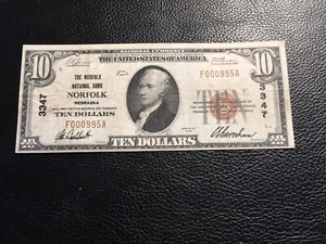 National Bank note Norfolk Nebraska nicer than average only 31 small known - Picture 1 of 4