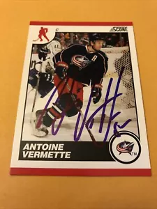 Antoine Vermette Signed Columbus Blue Jackets Card - Picture 1 of 2