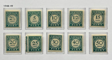 Stamps Netherlands colony Curacao postage due port 1948-1949 MLH