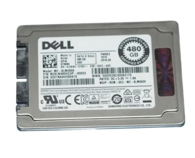 Dell 480G PM863 1.8-inch mSATA Enterprise Solid SSD State Drive 73K84 Micro SATA - Image 1 of 4