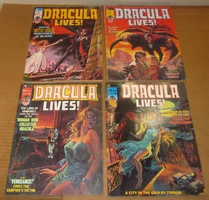 Dracula Lives magazines #9/10/12/13 VG/FN - Bondage cover - Neal Adams "Lilith" - Picture 1 of 10