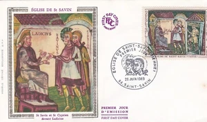 France 1969 FDC Church Set Of Saint Savin yt - Picture 1 of 1