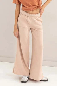 High Rise Wide Leg Drawstring Pants - Picture 1 of 11