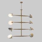 8 Light Vintage Brass Cyliang Sputnik chandelier light Fixture Ceiling Chandelie