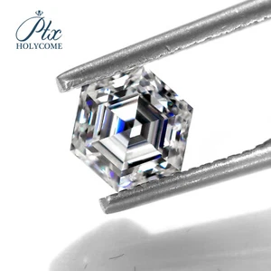 White D Color Loose Moissanite Stone VVS1 With GRA Certificate Hexagon Cut  - Bild 1 von 6