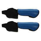 Kid's Blue Soccer Shin Guards with Ankle Protection