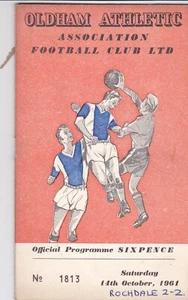 1961 1962 - OLDHAM ATHLETIC v. ROCHDALE - Picture 1 of 1