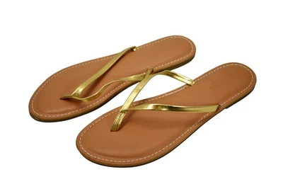 Sandalias Cushionaire Cora para mujer talla 9 doradas de espuma viscoelástica chanclas zapatos Foto 1 de 4