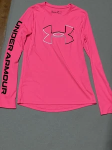 Under Armour Youth M Drifit Hot Pink Longsleeve - Picture 1 of 8