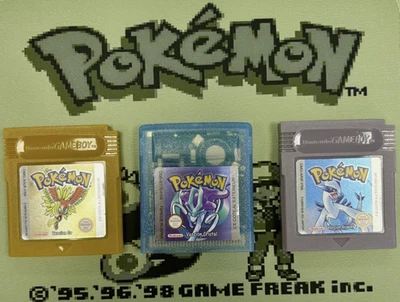 🎮 Lot Pokémon Or, Argent & Cristal - Versions Françaises - Game Boy Color (GBC) - Photo 1/4